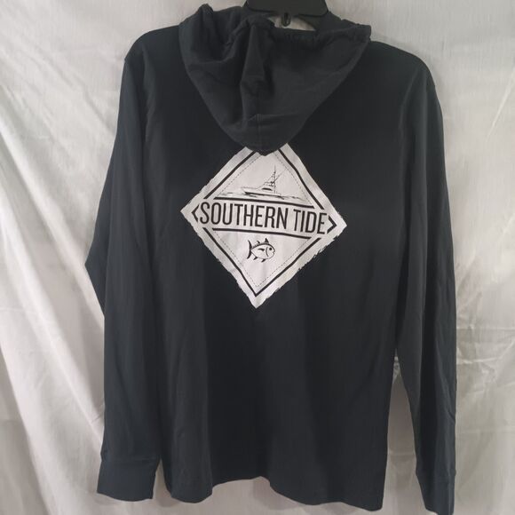 Southern Tide Hoodie Size XS Black With Pocket And Drawstring Logo On Back - Picture 4 of 5